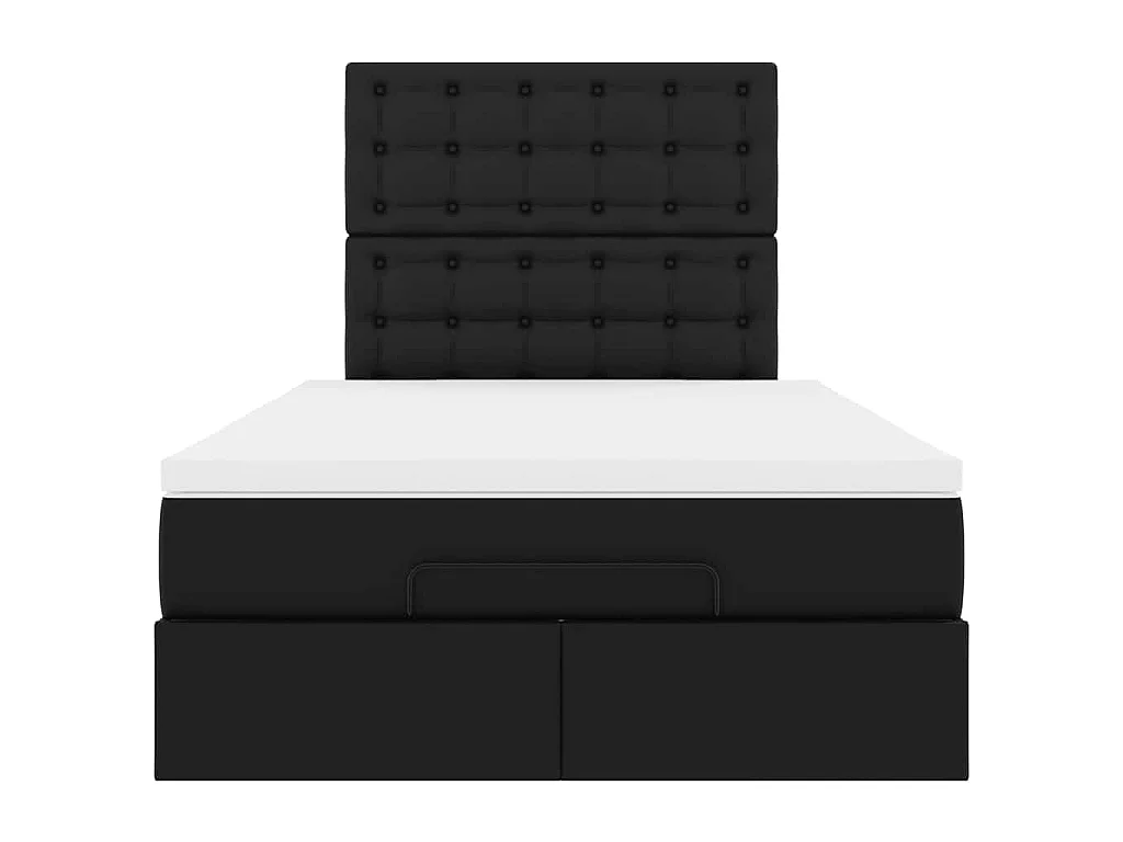 Ottoman bed met matras en LED's 120x200cm kunstleer zwart