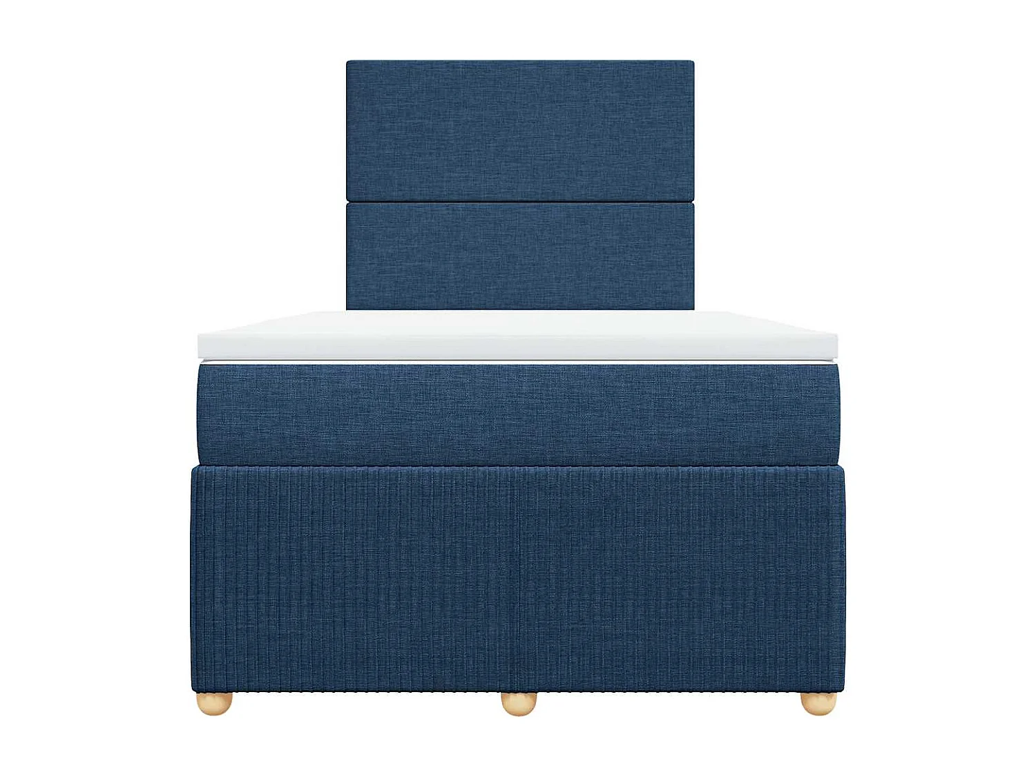 Boxspringbett mit Matratze Blau 120x200 cm Stoff