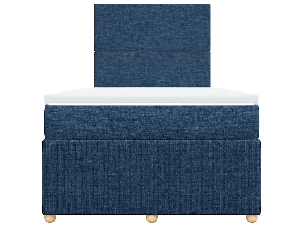 Boxspringbett mit Matratze Blau 120x200 cm Stoff