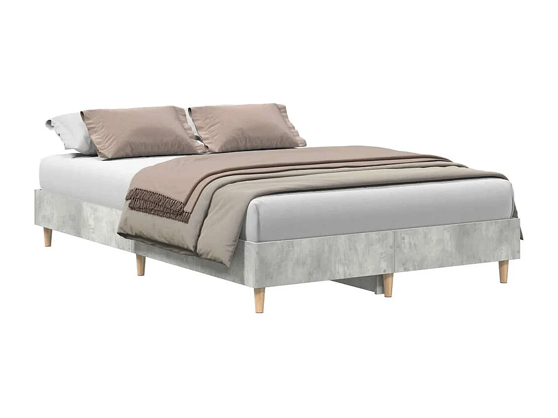 Estructura de cama sin colchón gris hormigón 120x200cm