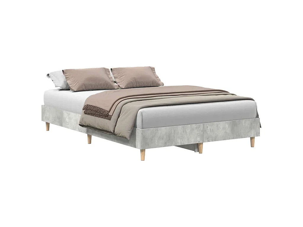 Estructura de cama sin colchón gris hormigón 120x200cm
