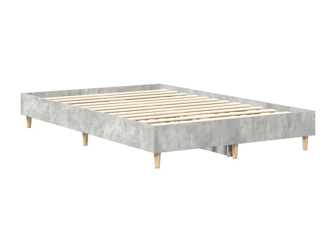 Estructura de cama sin colchón gris hormigón 120x200cm