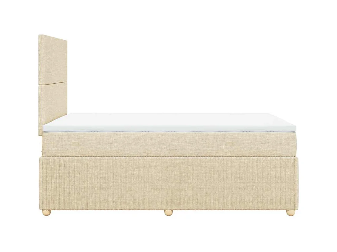 Boxspringbett mit Matratze Creme 120x200 cm Stoff