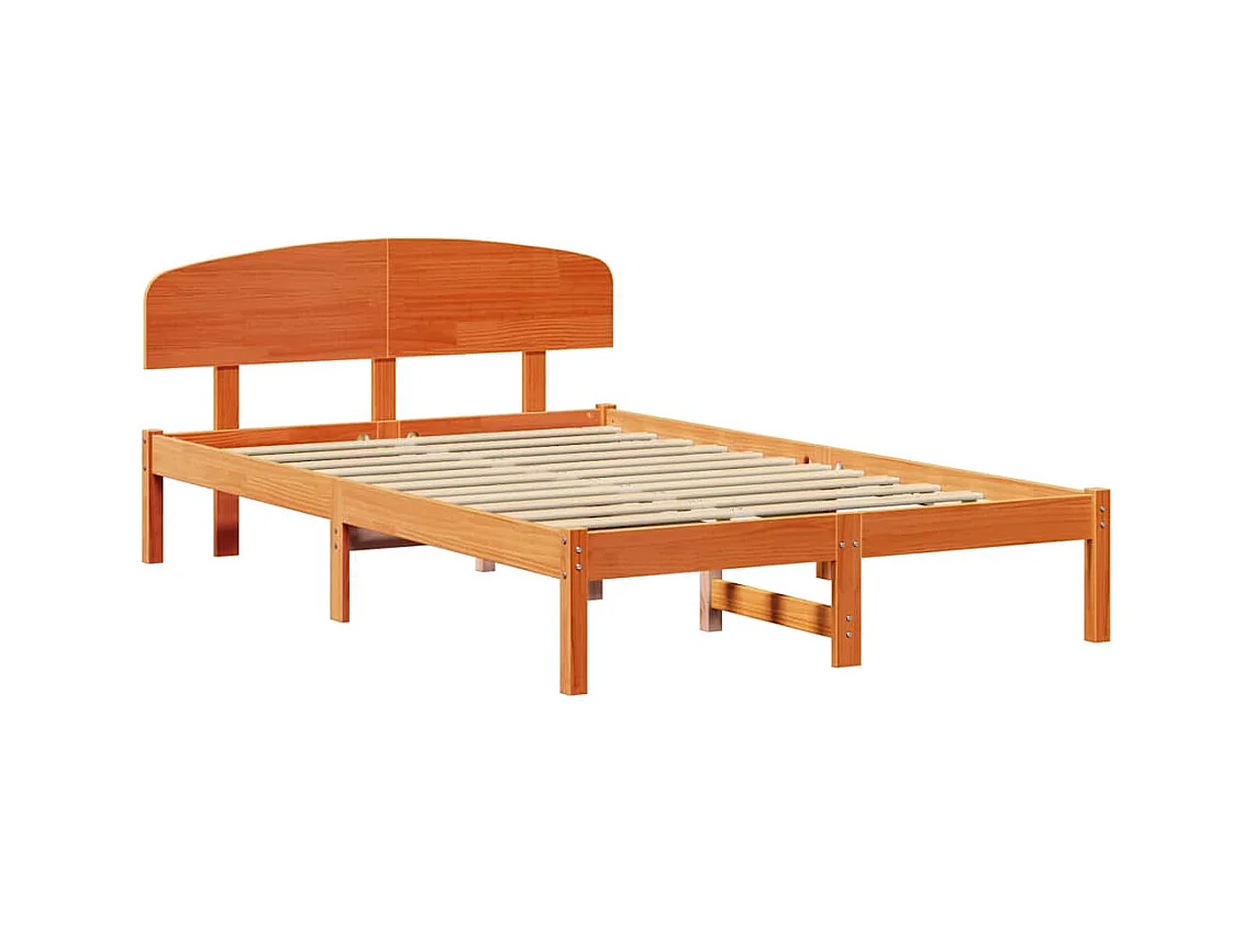 Struttura del letto Marrone 120 x 200 cm Legno massello di pino
