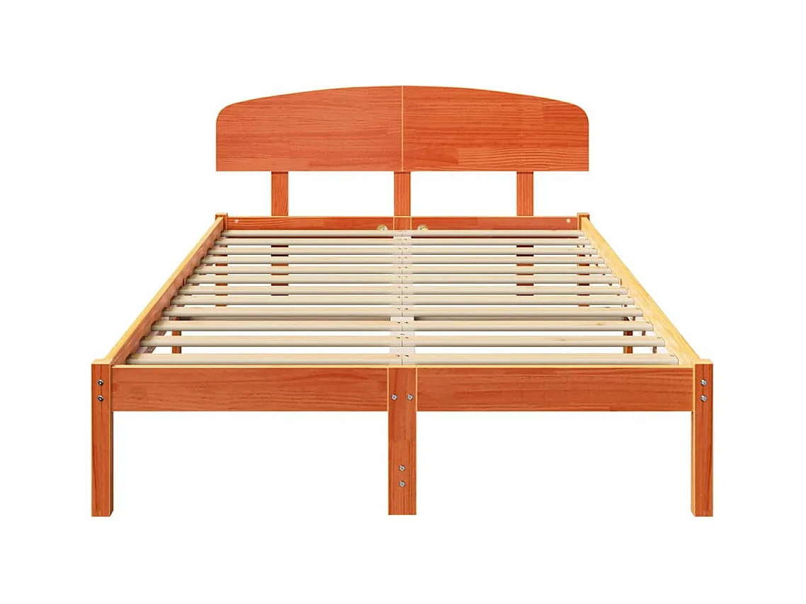 Cadre de lit Marron 120 x 200 cm Bois de pin massif