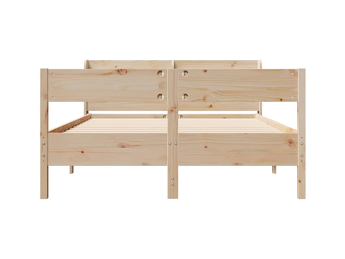 Letto senza Materasso 120x190 cm in Legno Massello di Pino