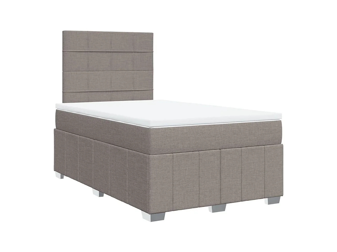 Sommier à lattes de lit avec matelas taupe 120x190 cm tissu