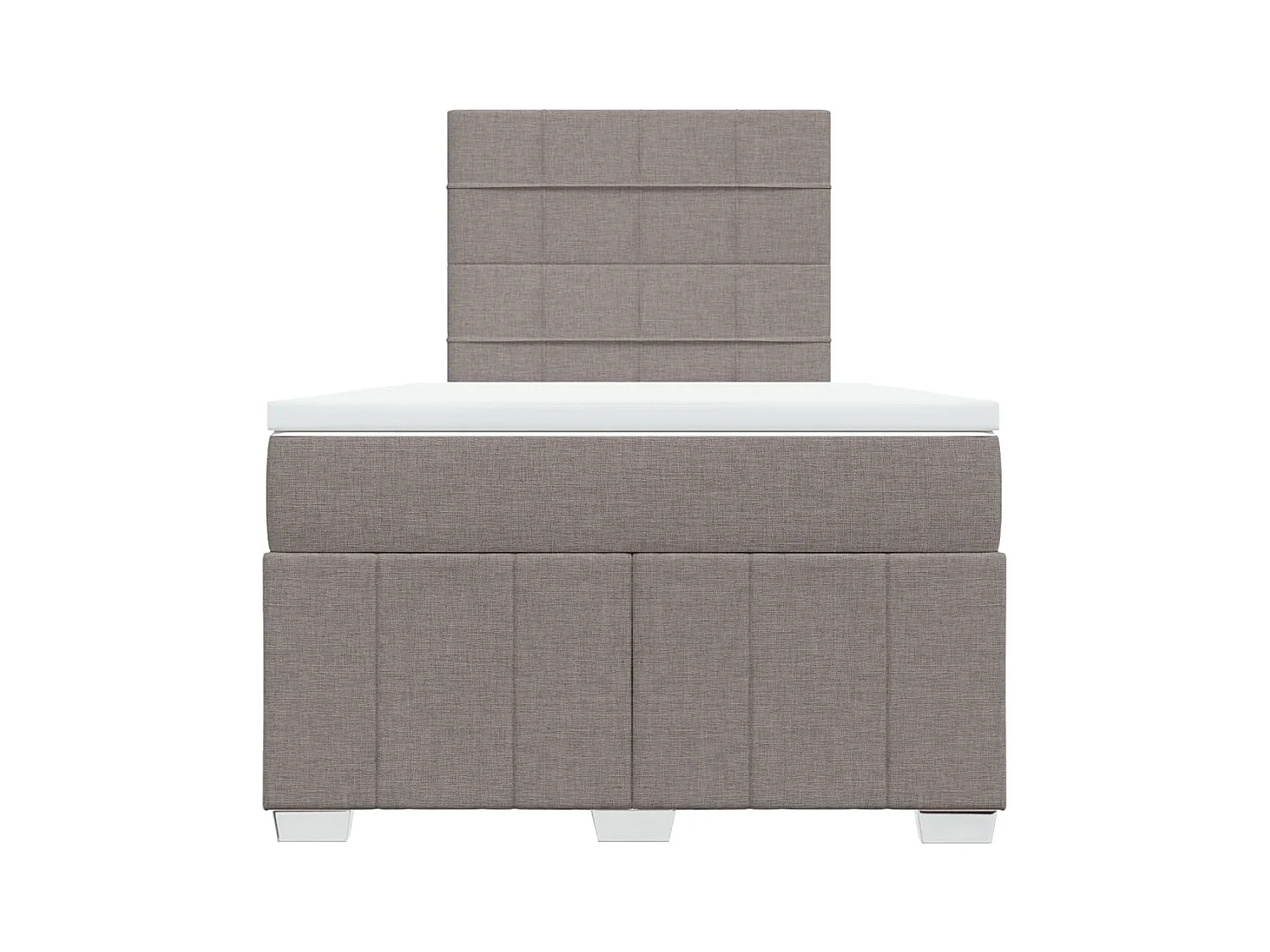 Sommier à lattes de lit avec matelas taupe 120x190 cm tissu