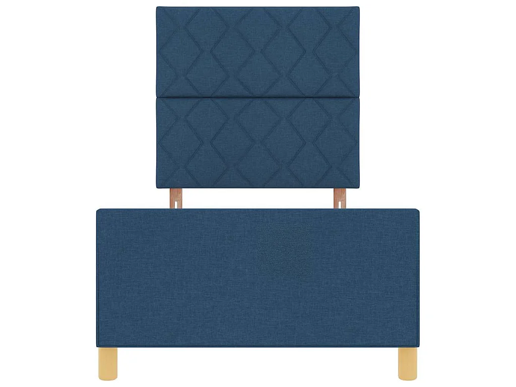 Struttura del letto con testiera Blu 100 x 200 cm Tessuto