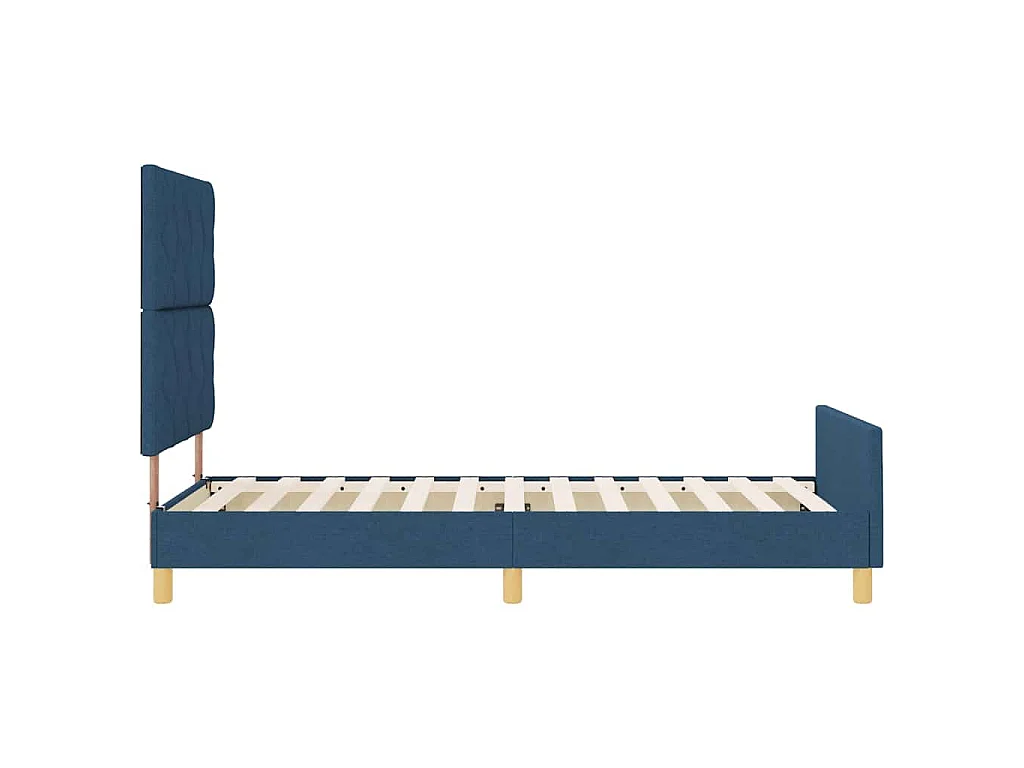Struttura del letto con testiera Blu 100 x 200 cm Tessuto