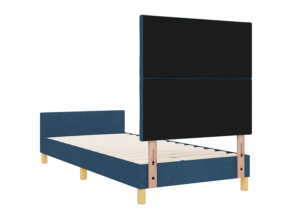 Struttura del letto con testiera Blu 100 x 200 cm Tessuto