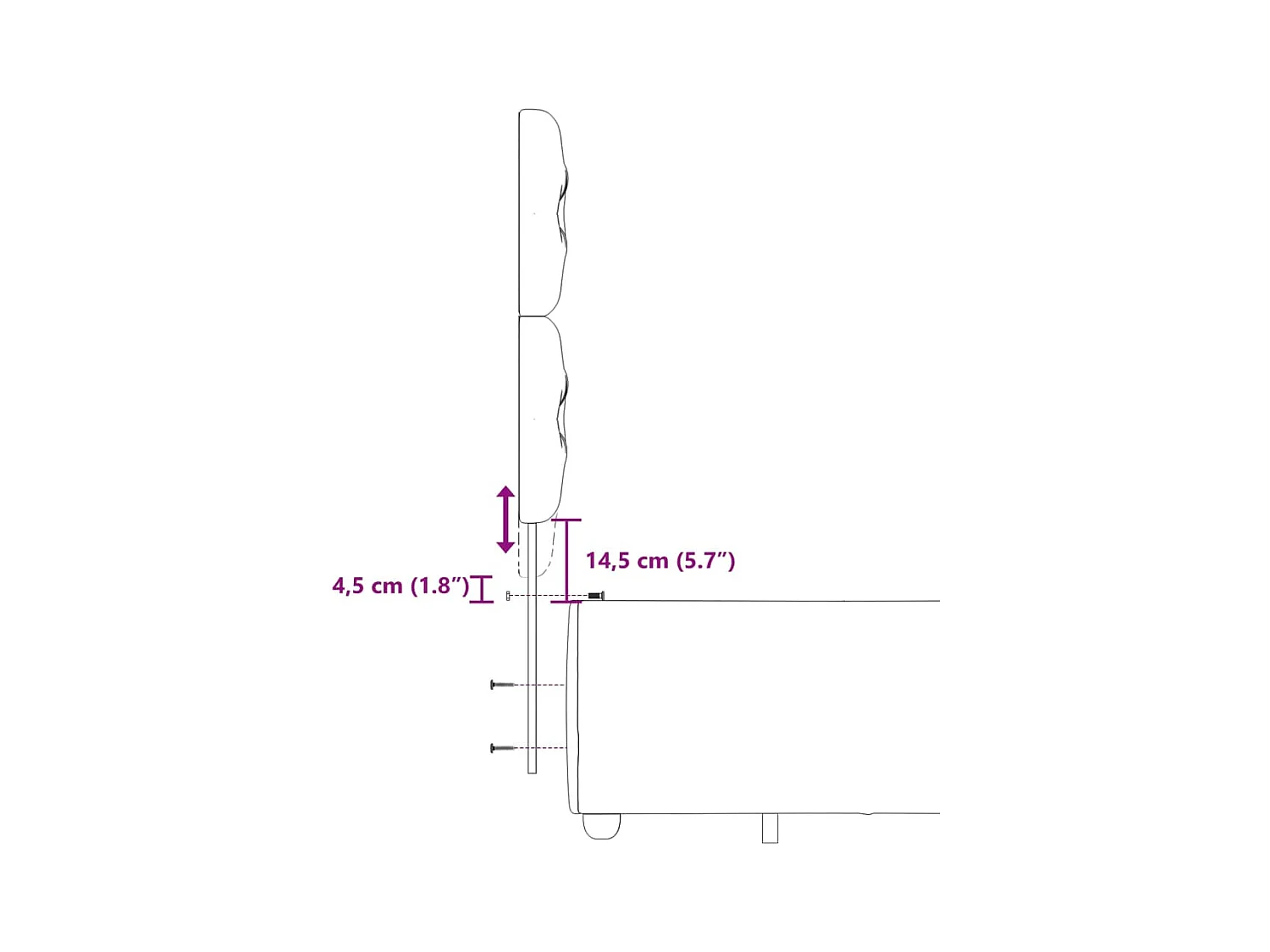 Cama box spring con colchón tela azul 120x190 cm