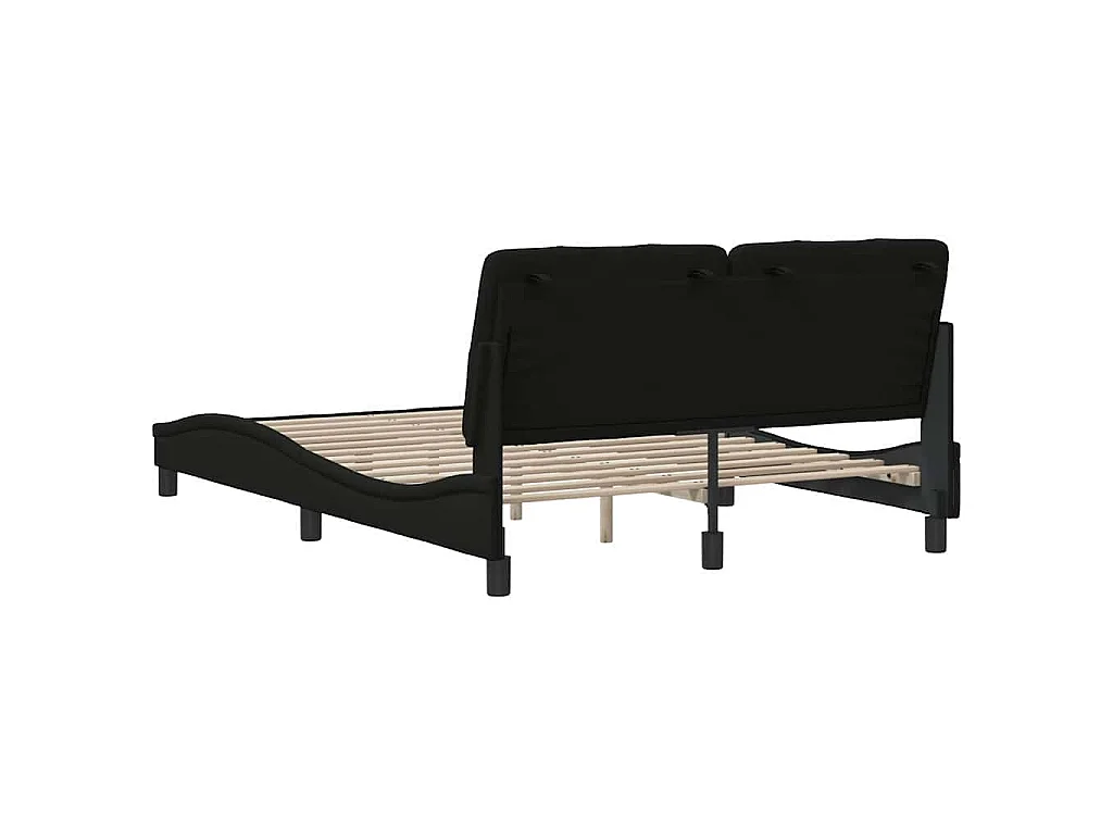 Bettgestell ohne Matratze Schwarz 120x200 cm Stoff