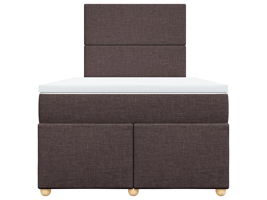 Boxspringbett mit Matratze Dunkelbraun 120x190 cm Stoff