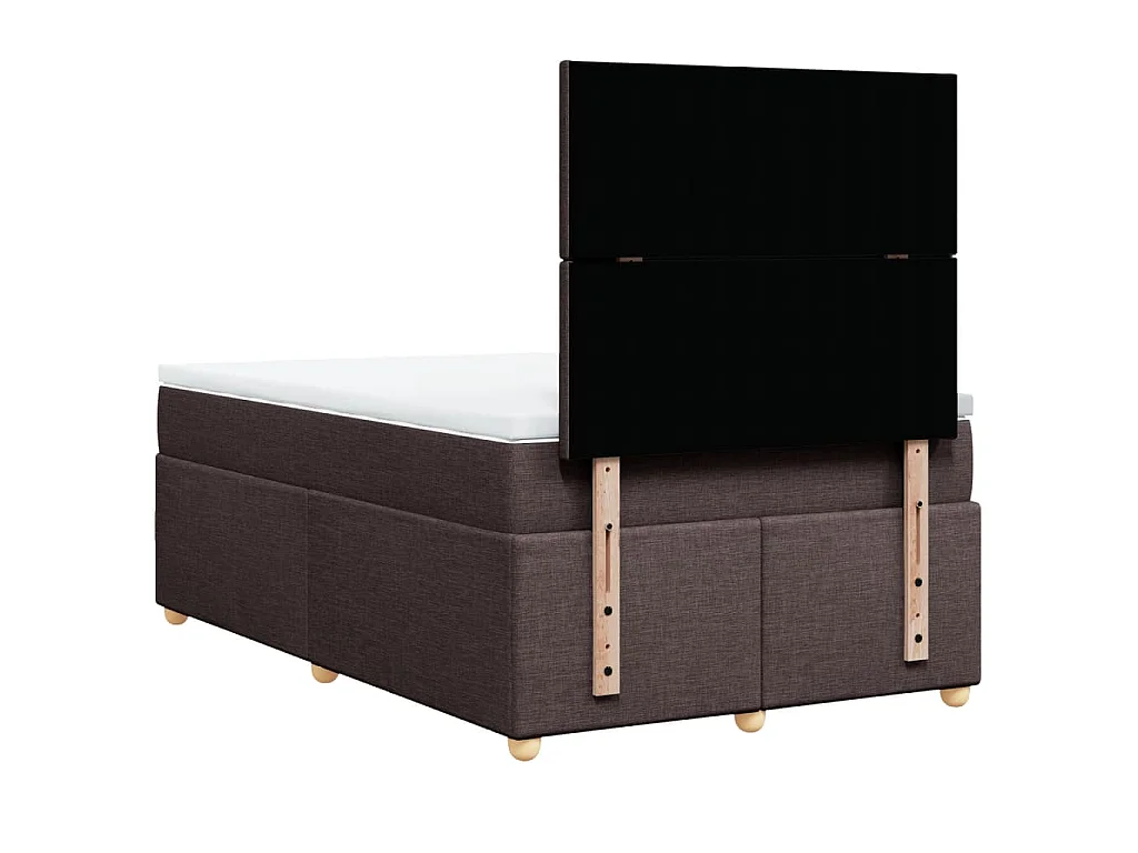Boxspringbett mit Matratze Dunkelbraun 120x190 cm Stoff