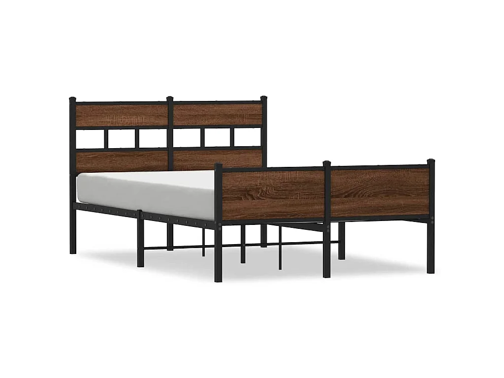 Cadre de lit sans matelas chêne marron 120x200 cm