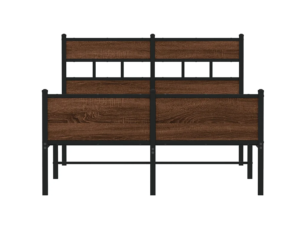 Cadre de lit sans matelas chêne marron 120x200 cm