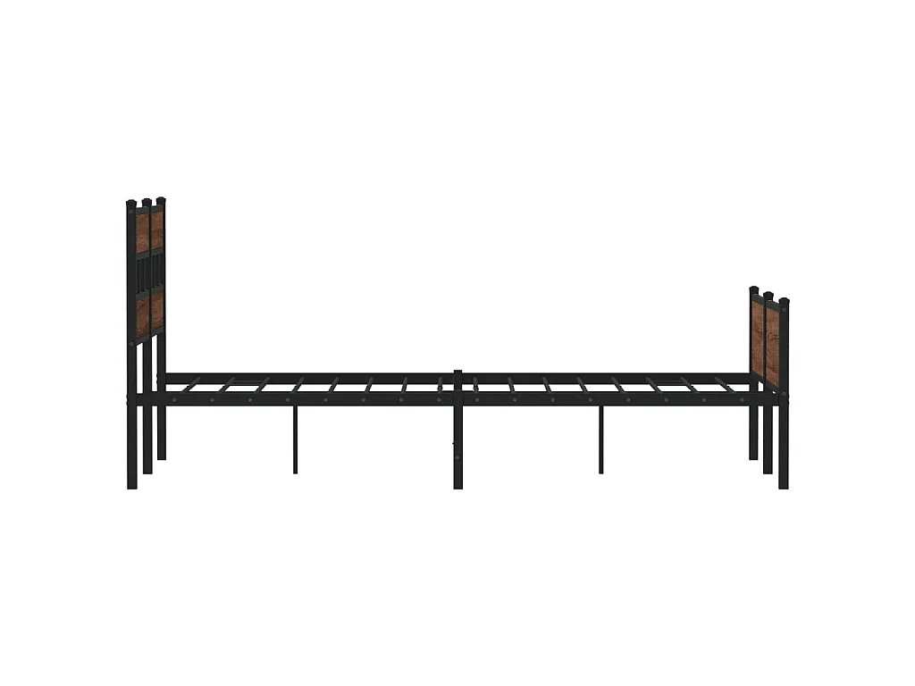 Cadre de lit sans matelas chêne marron 120x200 cm