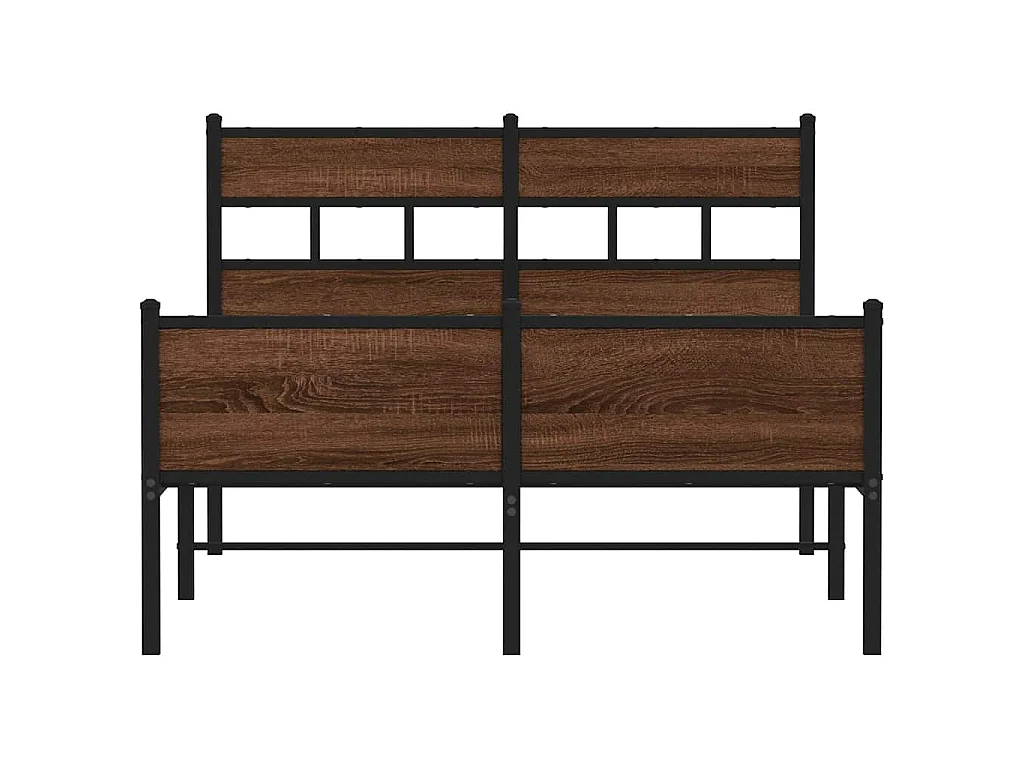 Cadre de lit sans matelas chêne marron 120x200 cm