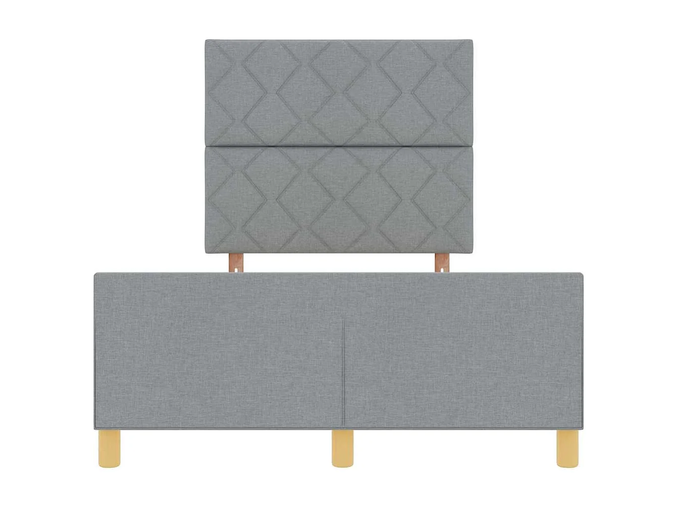 Struttura del letto Grigio chiaro 120 x 190 cm Tessuto