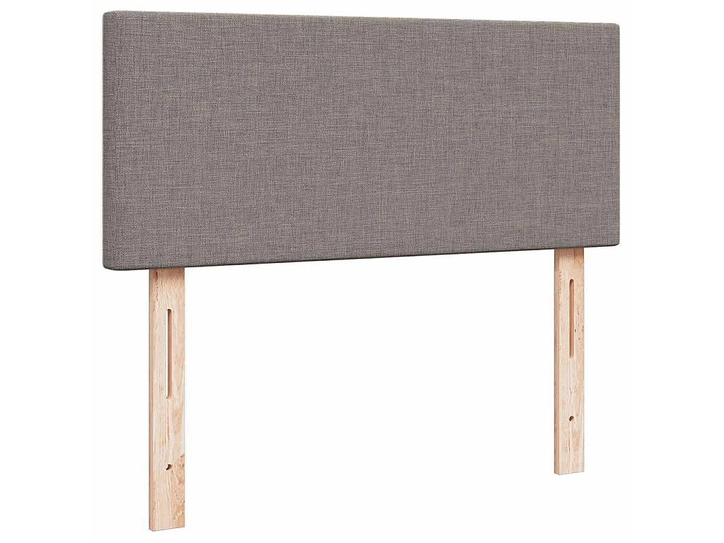 Struttura Letto Pouf con Materasso Tortora 120x190 cm Tessuto