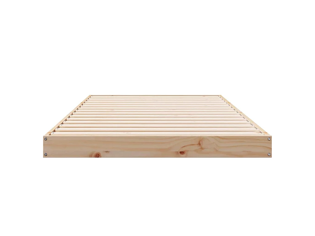 Cadre de lit surélevé Naturel 100 x 220 cm Pin massif