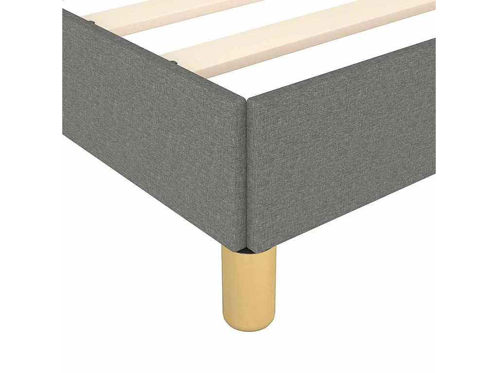 Cadre de lit sans matelas gris foncé 120x200 cm tissu