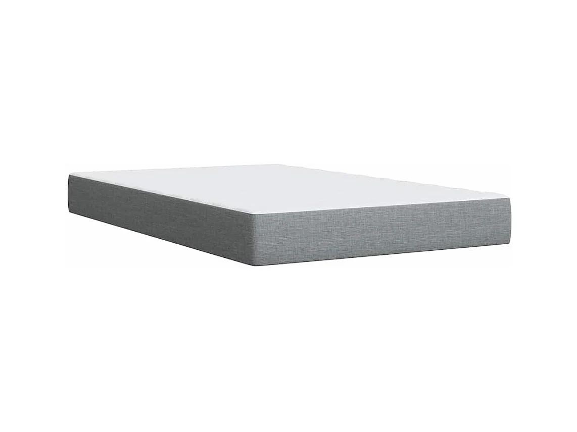 Sommier à lattes de lit avec matelas Gris clair 120x200cm Tissu