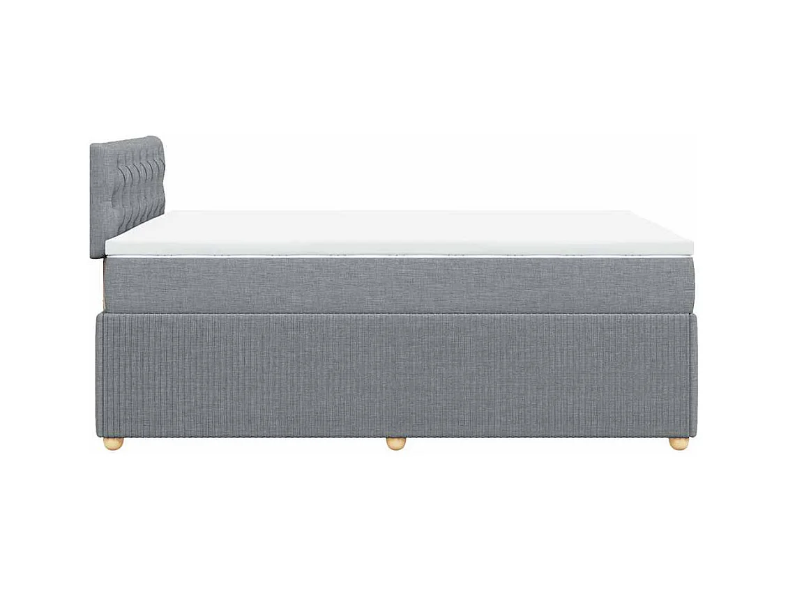 Sommier à lattes de lit avec matelas Gris clair 120x200cm Tissu