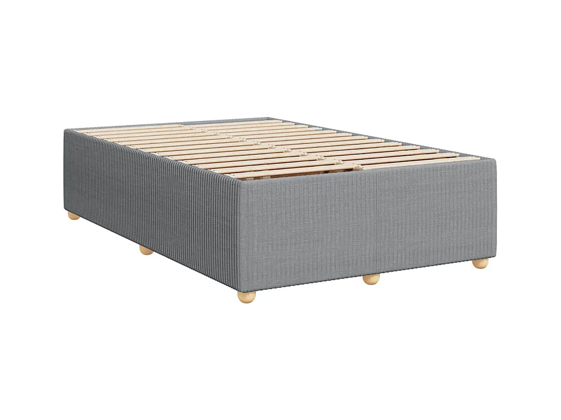 Sommier à lattes de lit avec matelas Gris clair 120x200cm Tissu