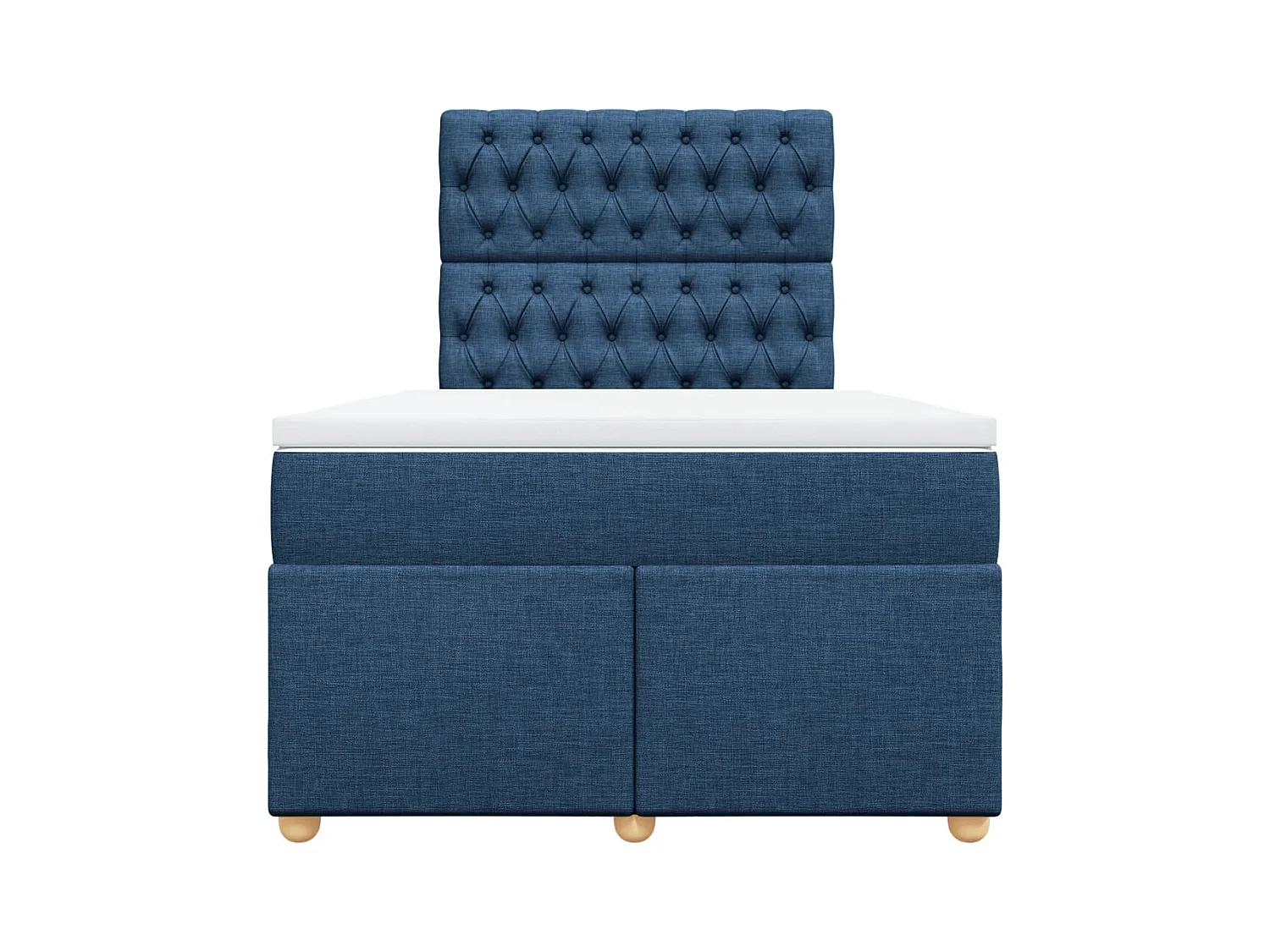 Cama com molas/colchão 120x200 cm tecido azul