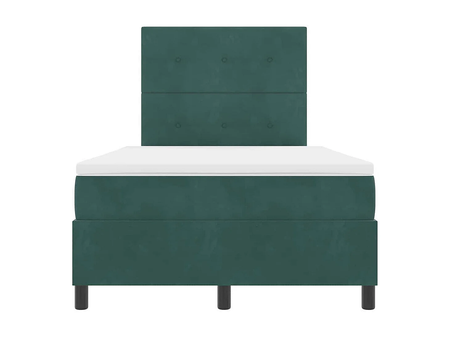 Boxspringbed met matras Donkergroen 120 x 190 cm Stof