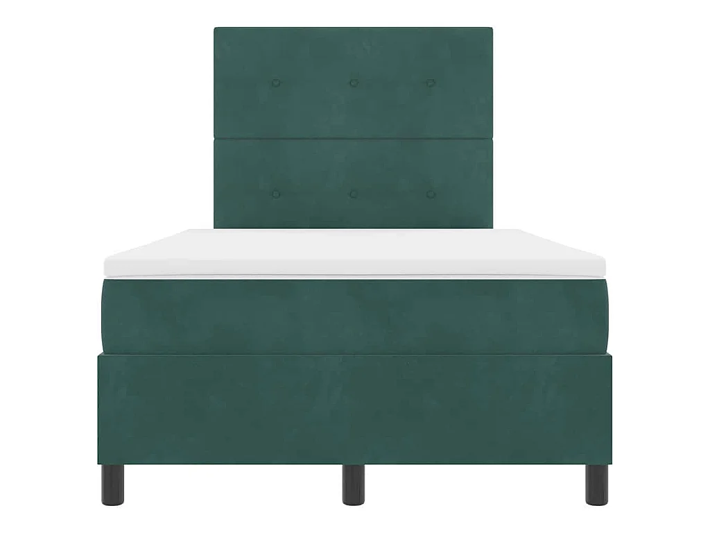 Boxspringbed met hoofdeinde Donkergroen 120 x 190 cm Fluweel