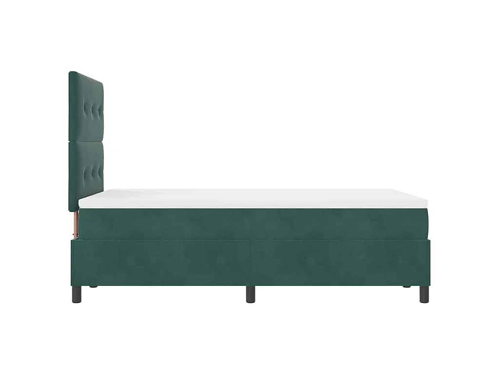 Boxspringbed met hoofdeinde Donkergroen 120 x 190 cm Fluweel