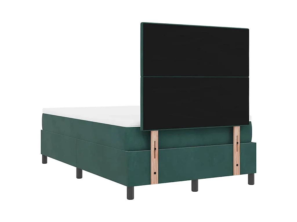 Boxspringbed met hoofdeinde Donkergroen 120 x 190 cm Fluweel