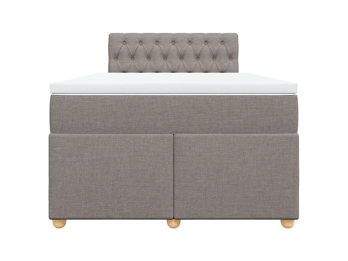 Boxspringbett mit Matratze Taupe 120x200 cm Stoff