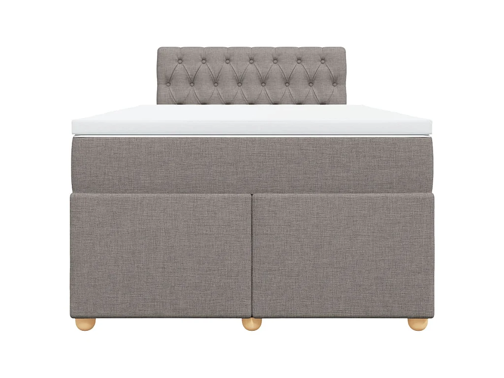 Boxspring met matras stof taupe 120x200 cm