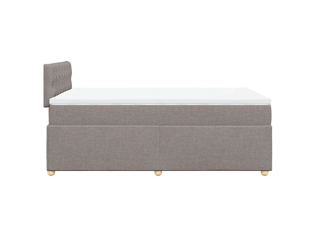 Boxspring met matras stof taupe 120x200 cm
