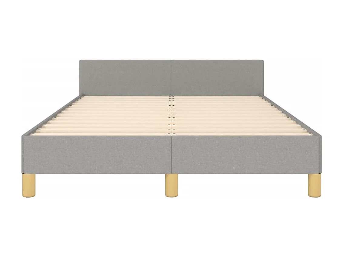 Cadre de lit sans matelas gris clair 120x200 cm tissu
