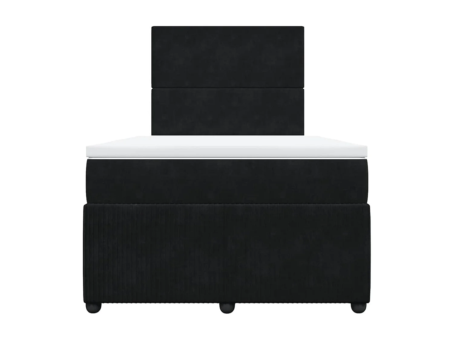 Boxspringbett mit Matratze Schwarz 120x190 cm Samt