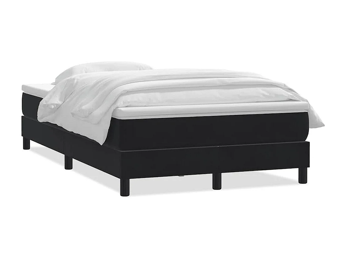 Boxspringbett mit Matratze Schwarz 120x210 cm Samt