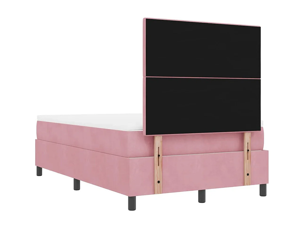 Lit à ressorts avec matelas Rose 120 x 200 cm Velours