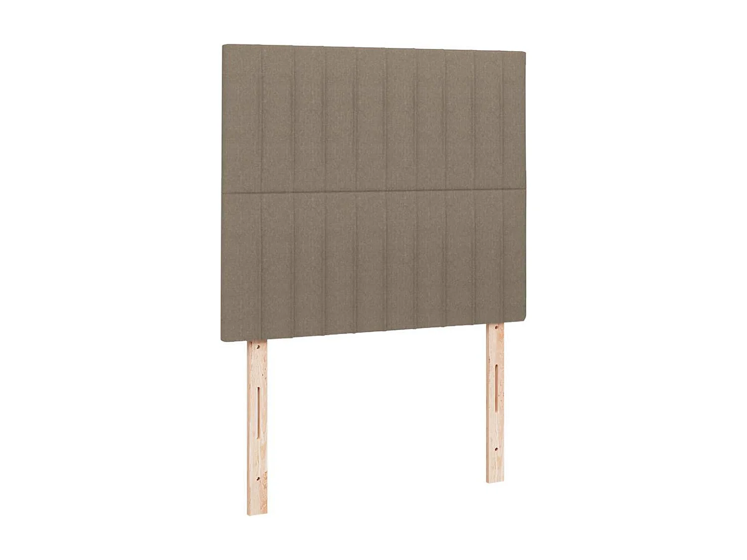 Sommier à lattes de lit matelas et LED taupe 120x190 cm tissu