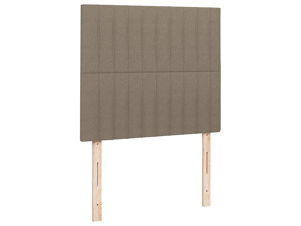 Boxspringbett mit Matratze & LED Taupe 120x190 cm Stoff
