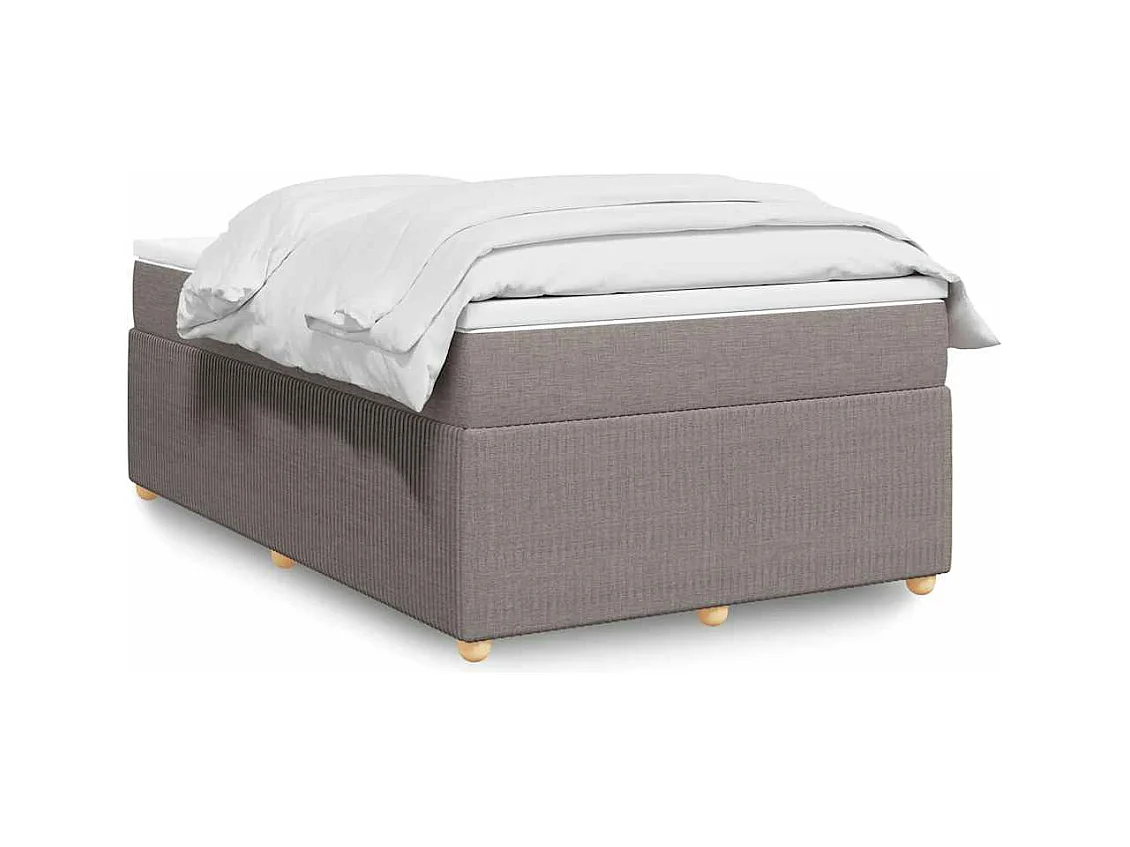 Boxspringbett mit Matratze Taupe 120x200 cm Stoff