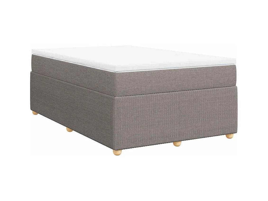 Boxspringbett mit Matratze Taupe 120x200 cm Stoff