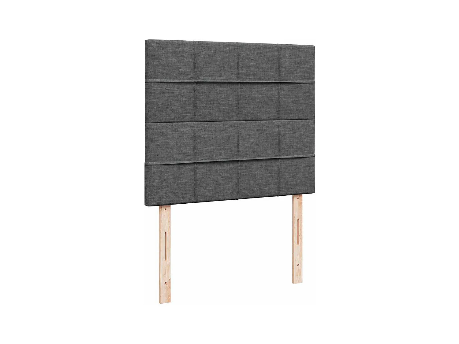 Cadre de lit ottoman avec matelas gris foncé 120x190 cm tissu