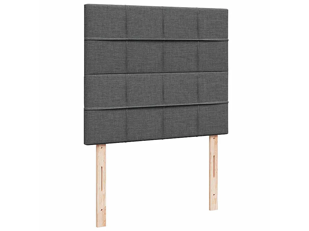 Cadre de lit ottoman avec matelas gris foncé 120x190 cm tissu