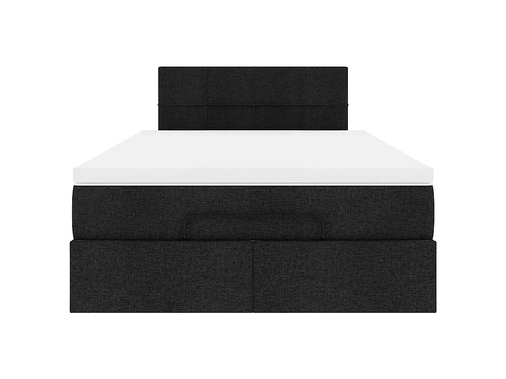Bed met matras 120x200 cm stof zwart