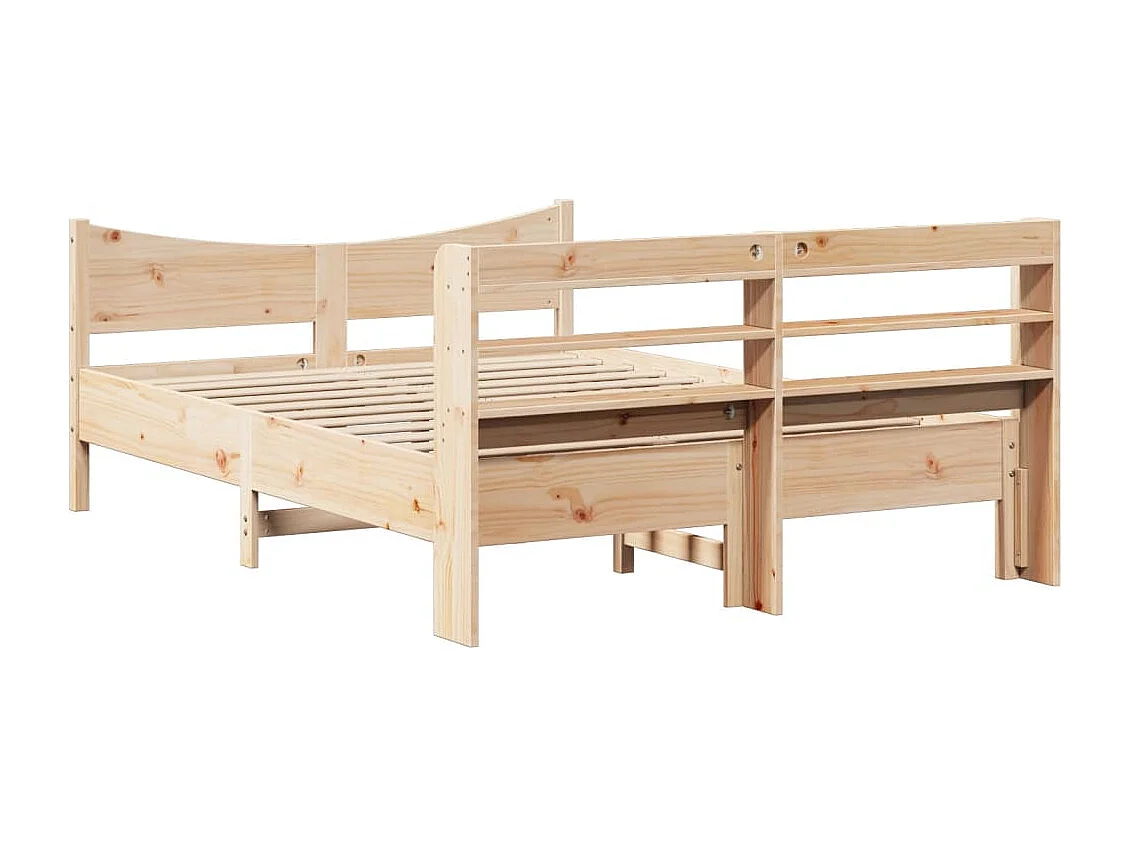 Cadre de lit avec tête de lit 120x190 cm bois de pin massif